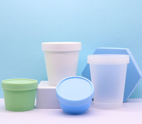 عبوة مستحضرات التجميل أحادية المواد PP 50 مل 100 مل 200 مل 250 مل أيس كريم كوب شكل برطمان للعناية الشخصية