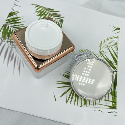 نوع مربع تصميم حافة دائرية أكريليك كريم جرة 30 جرام ، 50 جرام XY2202