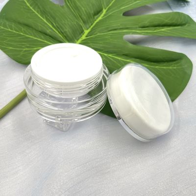 عبوات مستحضرات التجميل البلاستيكية المقاومة للأشعة فوق البنفسجية ، عبوات أكريليك مستديرة 30 جرام 50 جرام لكريم العناية بالبشرة