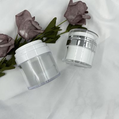 15/30 / 50g برطمان مضخة بدون هواء زجاجة كريم أكريليك فارغة مستحضرات تجميل سهلة الاستخدام حاوية محمولة للسفر أدوات ماكياج