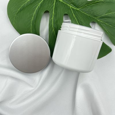 عبوات مستحضرات التجميل البلاستيكية البيضاء 100 جرام ، عبوات فارغة مضادة للتأثير من أجل كريم سبا / معجون فرك