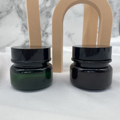 PET العنبر البلاستيك مستحضرات التجميل الجرار 30 جرام 50 جرام جولة الحرير الفرز