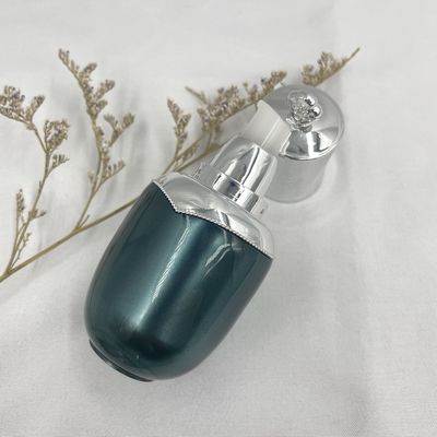 عبوة قطارة بالزيت العطري على شكل زهرة 15 مل غطاء بيضاوي الشكل 0.53 أونصة مكسو بالمعدن لمستحضرات التجميل