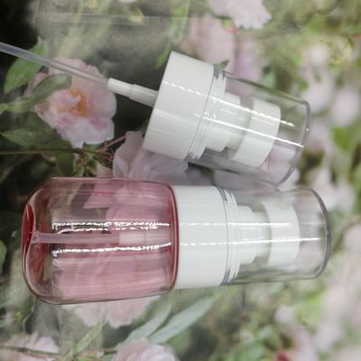 100 مللي زجاجة مضخة Petg شفافة وردية واحدة التعبئة الجميلة البخاخ الأبيض لمسة ناعمة للوجه