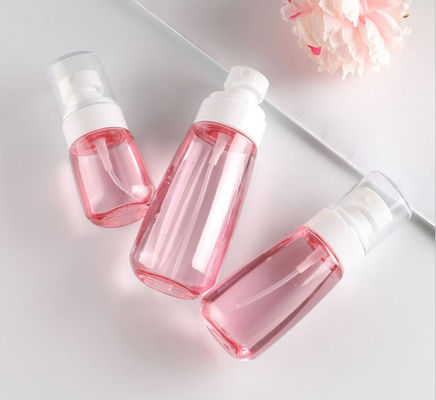 100 مللي زجاجة مضخة Petg شفافة وردية واحدة التعبئة الجميلة البخاخ الأبيض لمسة ناعمة للوجه